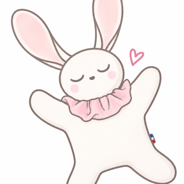Doudou lapinou tout doux SUR MESURE "Petite Lady"