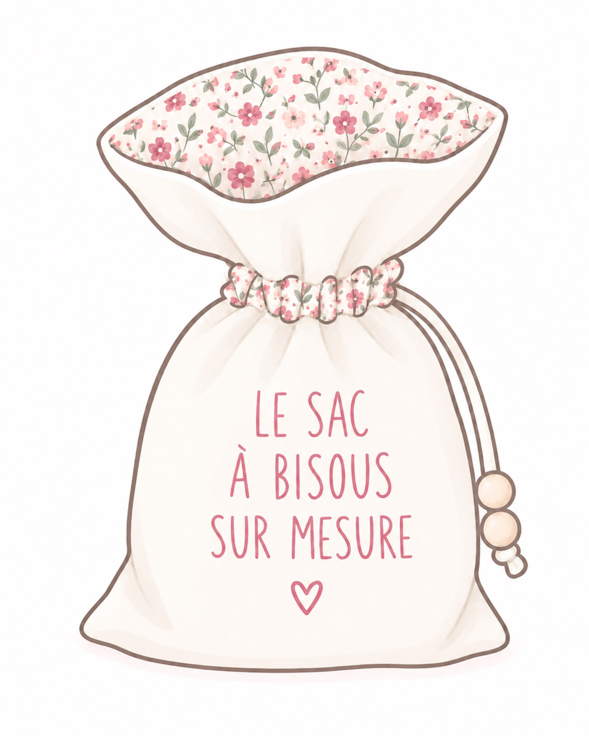 Sac a bisous sur mesure